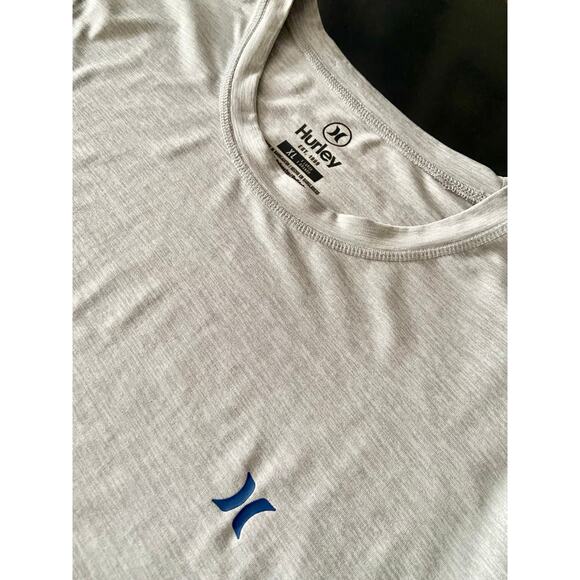 HURLEY Gray Long Sleeve Rash Guard w/Sleeve Graphics Mens sz XL - Picture 2 of 9